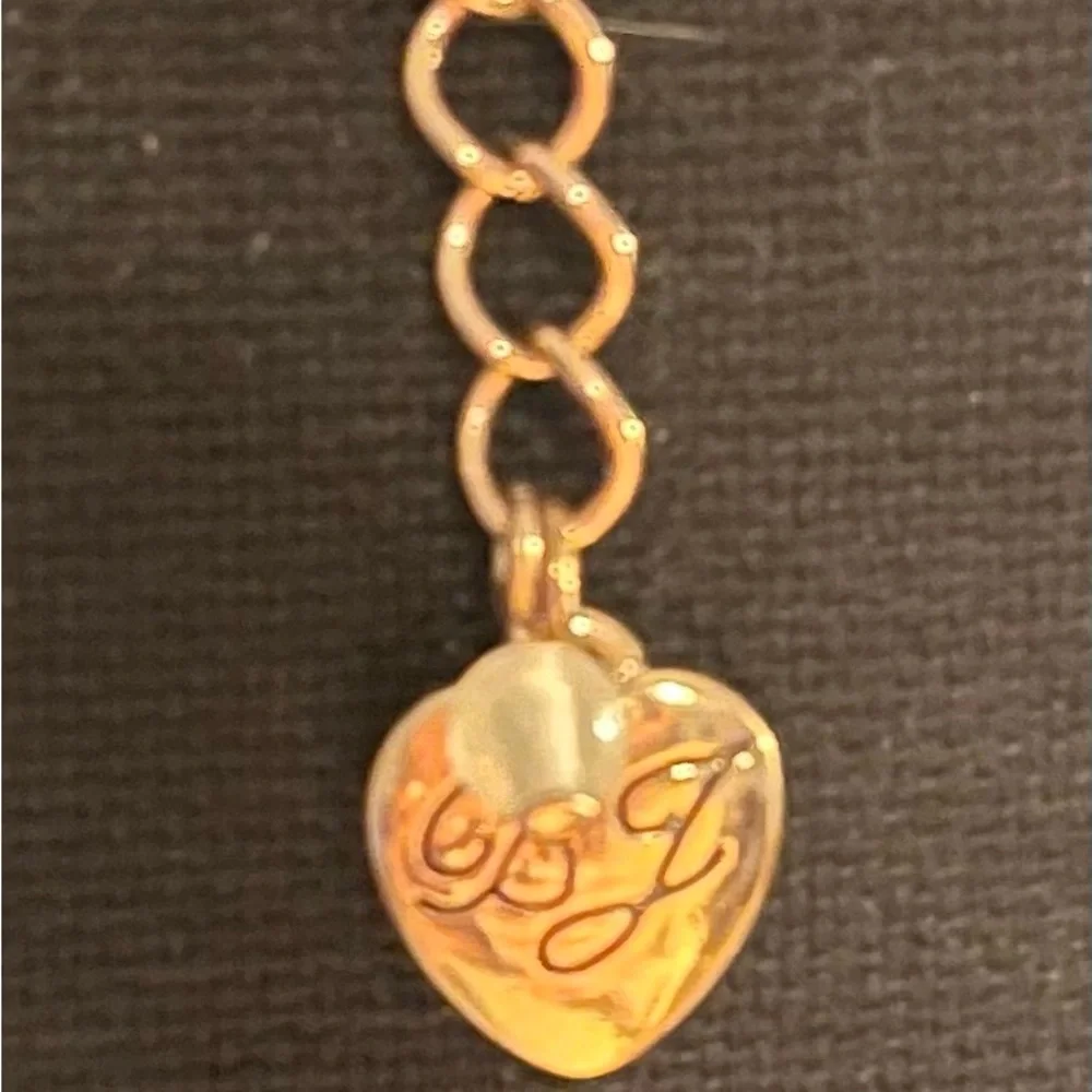 Betsey Johnson Gold Cream Floral Geometric Necklace - Picture 9 of 9